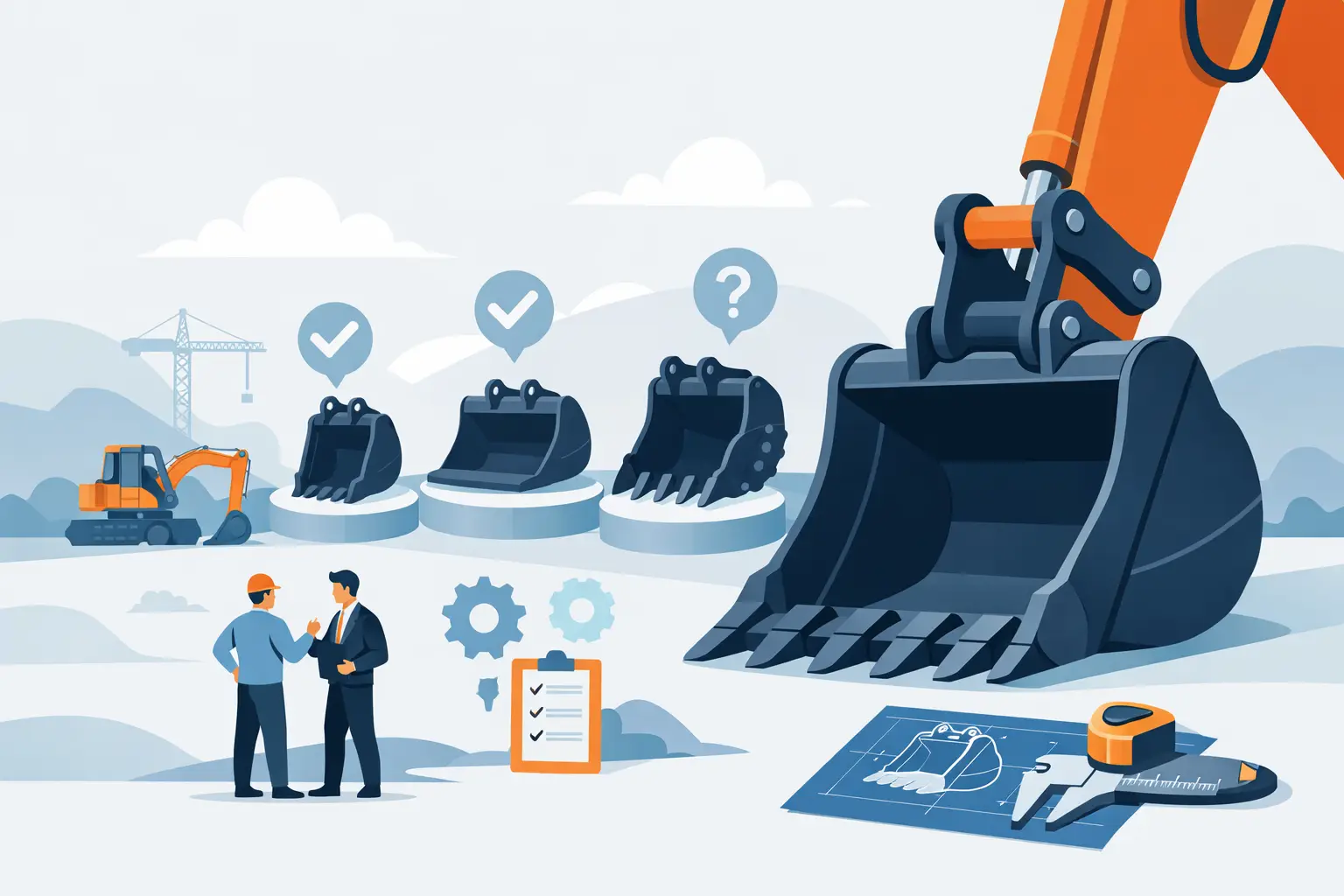 Alegere cupă excavator în 7 pași practici