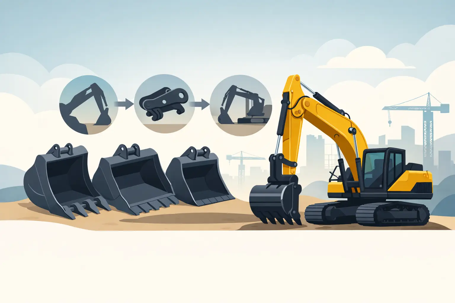 Compatibilitate cupă Caterpillar pentru excavator