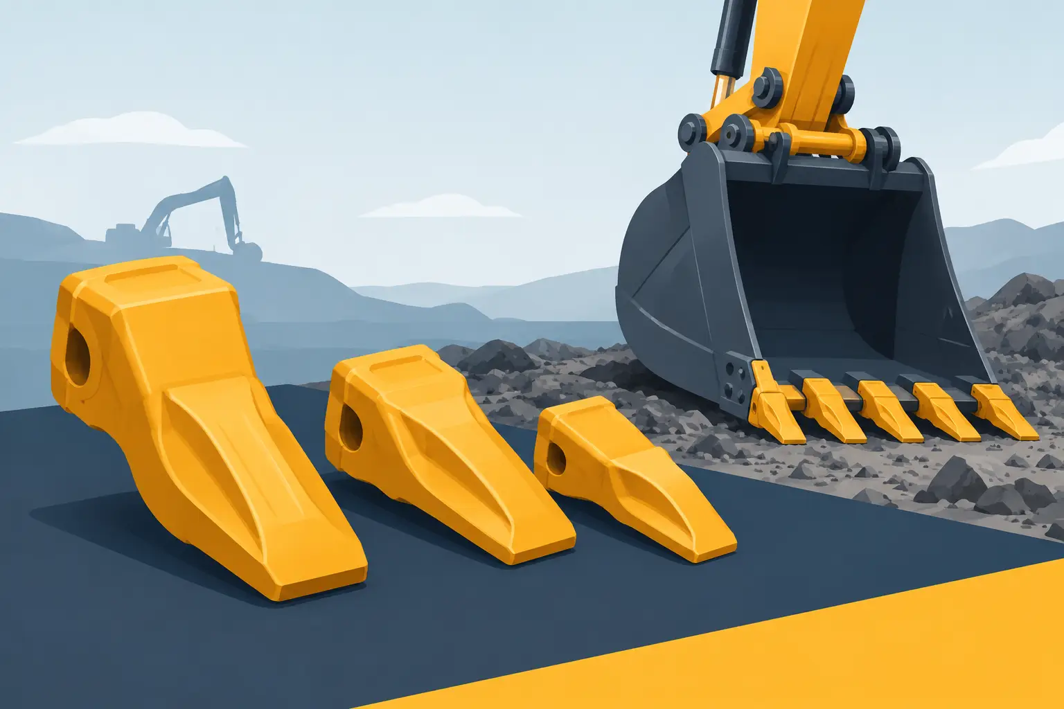 Evaluare dinți forjați BYG pentru excavatoare